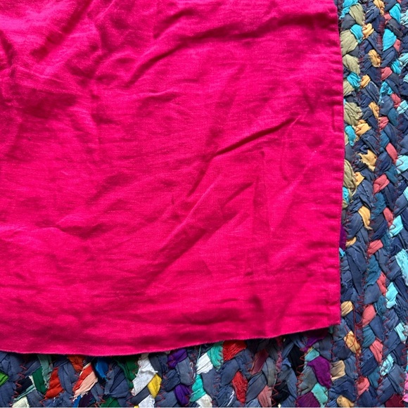 Boden Hot Pink Linen Notch Neck Sleeveless Shift Dress Women’s Size 6 Summer - Picture 14 of 16